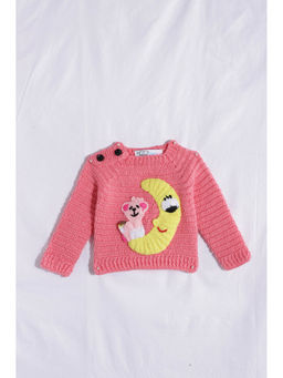 CHUTPUT - Pink Hand Knitted Crochet Sweater