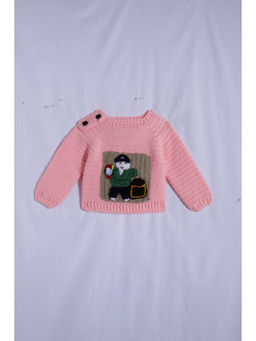 CHUTPUT - Pink Hand Knitted Crochet Sweater