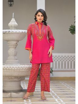 Autumnlane - Bhakti Flamingo Cotton Co-Ord-Pink (Set of 2)