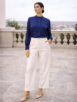 Zink London - Women's Blue Plain Top
