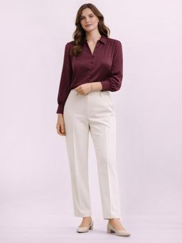 Zink London - Women's Maroon Plain Top