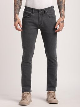 R&B - Grey Dyed/Washed Slim Men Jeans