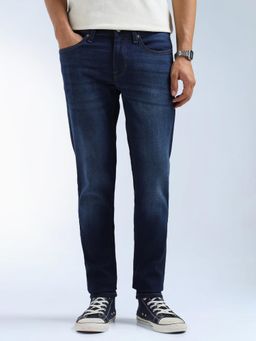 Flying Machine - Jackson Navy Blue Skinny Fit Whiskered Jeans