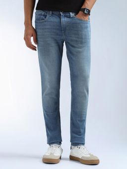 Flying Machine - Jackson Blue Skinny Fit Whiskered Jeans