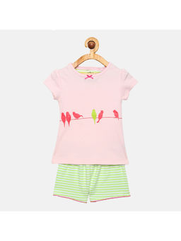 mackly - Girls Nightsuit - Pink (Set of 2)