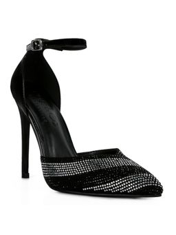 Rag & Co - Embellished Black Stilettos Heels