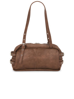 8 Other Reasons - Faux Nappa Faux Leather Shoulder Bag Brown