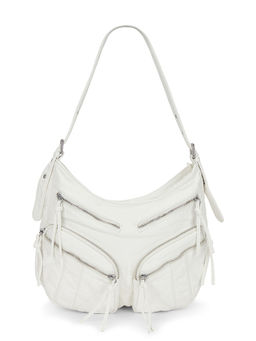 8 Other Reasons - Leather Faux Leather Shoulder Bag Ivory