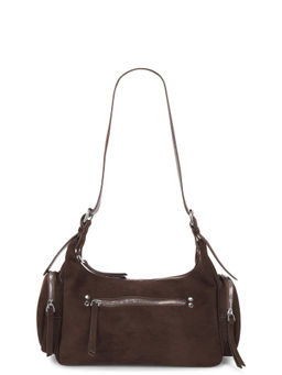 8 Other Reasons - Nappa Faux Suede Shoulder Bag Brown