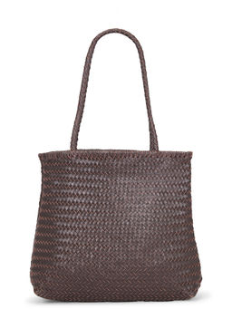 Bembien - Carla Woven Leather Tote Bag Espresso