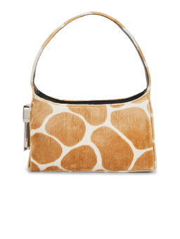Edie Parker - Burn Vegan Velvet Shoulder Bag Giraffe