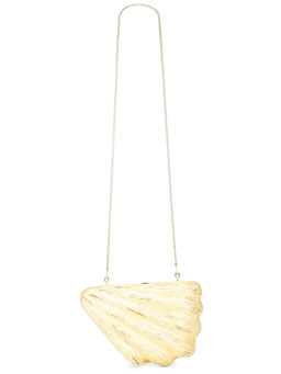 Emm Kuo - Saline Fan Shaped Metal Clutch Gold