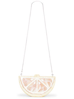 Emm Kuo - Bora Bora Mother Of Pearl Evening Clutch Peach