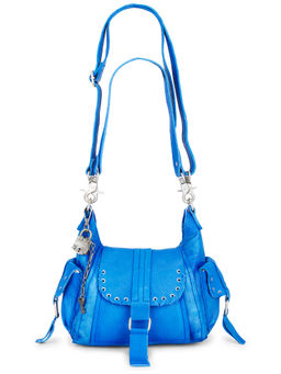 Free People - Wtf Baby Leigh Leather Shoulder Bag Sapphire