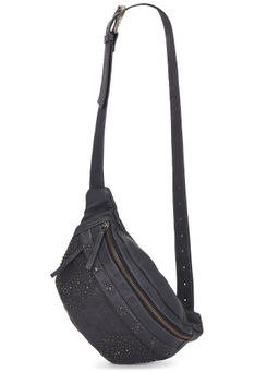 Free People - Ana Adorned Leather Sling Bag Black