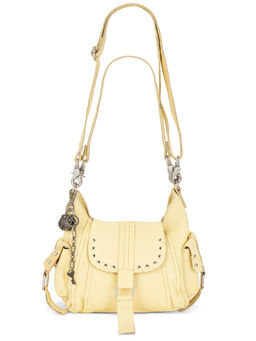 Free People - Wtf Baby Leigh Leather Shoulder Bag Yellow