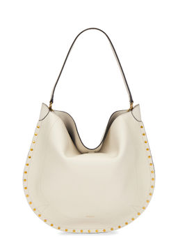 Isabel Marant - Oskan Soft Leather Hobo Bag Off White