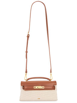JW PEI - Noor Leather Canvas Satchel Brown