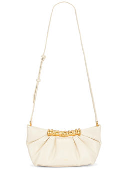 JW PEI - Leia Patent Leather Pleated Clutch White