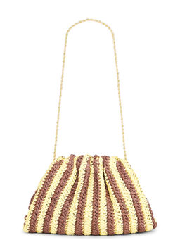 Loeffler Randall - Bailey Raffia Clutch Brown