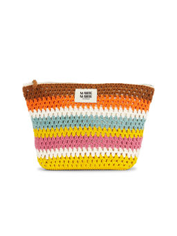 Marie Marie Amsterdam - Large Hand-Knit Zip Pouch Multi-Color