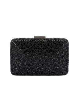olga berg - Harriet Crystal Water Repellent Clutch Black