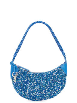 POLO RALPH LAUREN - Beaded Leather Crossbody Bag Pool Blue