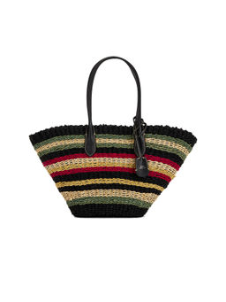 POLO RALPH LAUREN - Twist Raffia Tote Bag Multi-Color