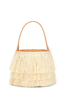 Poolside - Harbour Island Raffia Bucket Bag Natural