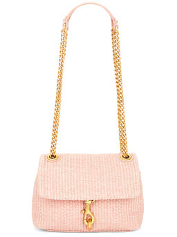 Rebecca Minkoff - Edie Raffia Crossbody Bag Pink