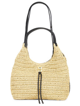 Rebecca Minkoff - Darren Raffia Satchel Natural & Black