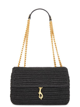 Rebecca Minkoff - Medium Raffia Crossbody Bag Black