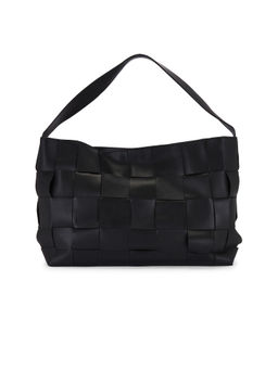 St. Agni - Woven Leather Large Tote Bag Black