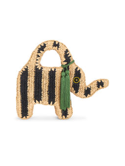 Simon Miller - Elephant Raffia Handbag Black