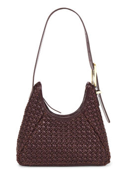 Sancia - Istria Intrecciato Leather Shoulder Bag Espresso