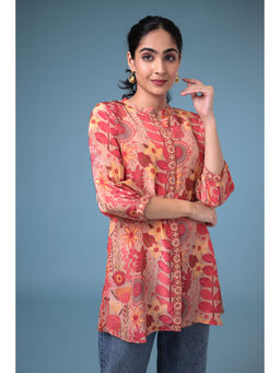 Zari Jaipur - Red Printed Tunic