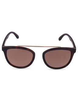 Scott Sunglasses - Brown Lens Rectangular UV Protected Sunglass Full Rim Brown Frame