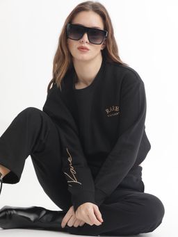 RAREISM - Black Typography Sweatshirt