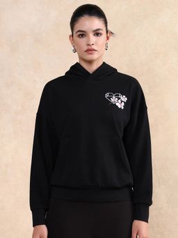 RAREISM - Black Printed Hoodie