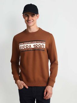 U.S. Polo Assn. Denim Co. - Men Brown Printed Sweatshirt