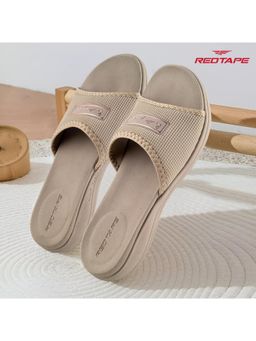 Red Tape - Women's Eva Comfort Sliders - Beige