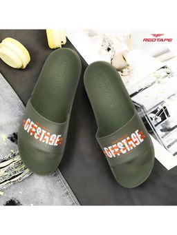 Red Tape - Men's Eva Comfort Sliders - Olive