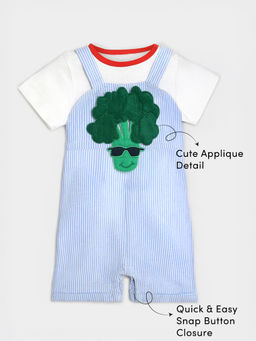Somersault - Broccoli Dungaree With Tee (Set of 2)