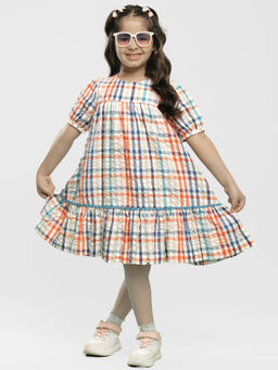 Somersault - Multi Colour Check Frill Dress