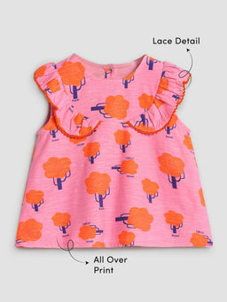 Somersault - Printed Pink Bloom Top