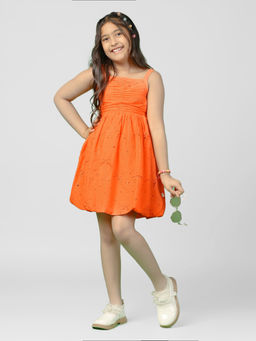 Somersault - Orange Open Back Dress