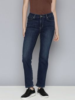 Levi's - Womens Slim Navy Blue Straight Jeans