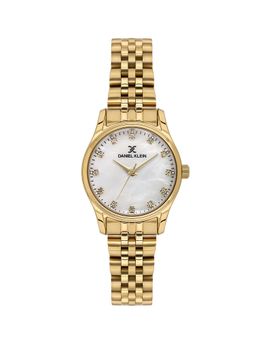 Daniel Klein - IPG White MOP Sunray Dial Stone Stainless Steel Watch DK.1.13914-3 (M)