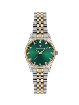 Daniel Klein - IPS-IPG Dark Green MOP Sunray Dial Stone Stainless Steel Watch DK.1.13914-5 (M)