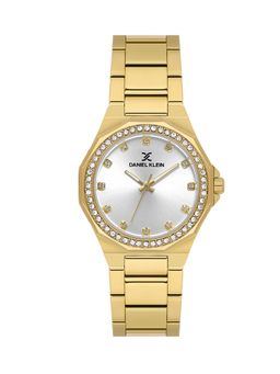 Daniel Klein - Silver IPG Case Stainless Steel Sunray Dial Stone Watch DK.1.13918-2 (M)